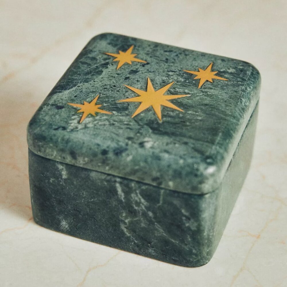Catherine Martin for Anthropologie Starry Night Marble Trinket Box
